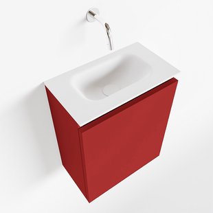 MONDIAZ TURE 40cm toiletmeubel fire. EDEN wastafel talc midden geen kraangat