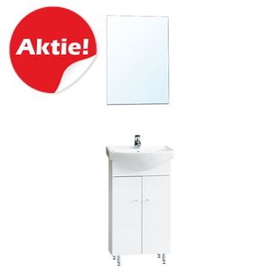 Badmeubelset Napolini 50 cm wit incl. spiegel
