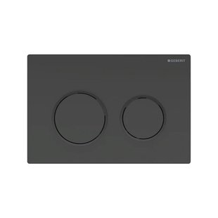 Drukplaat Geberit Omega 20 voor 2-toets Spoeling Mat Zwarte Ringen Zwart