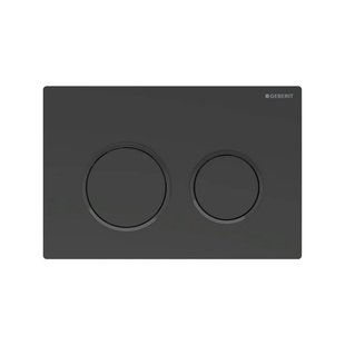 Drukplaat Geberit Omega 20 voor 2-toets Spoeling Zwarte Ringen Mat Zwart