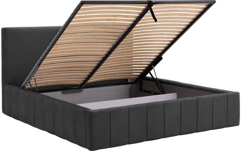 Goossens Bedframe Carte, 180 x 200 cm met storage, met 2x lattenbodem