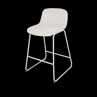 Nino-Mats barkruk beige - wit onderstel - 65 cm Nino-Mats barkruk beige - wit onderstel - 65 cm