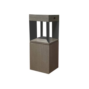 Les Jardins LED solar-sokkellamp Teckalu sensor teak/zwart