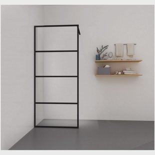 Inloopdouche Sanimar Loft Lines Helder Veiligheidsglas 90 x 200 cm Zwart Nano Antikalk Coating 8 mm Inloopdouche Sanimar Loft Lines Helder Veiligheidsglas 90 x 200 cm Zwart Nano Antikalk Coating 8 mm
