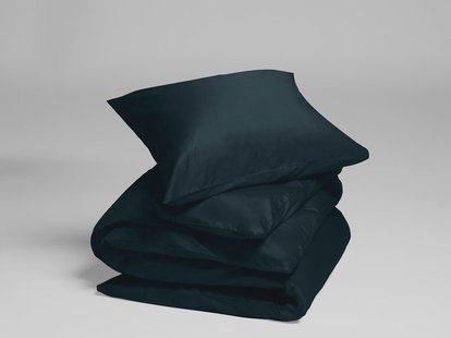 Yumeko Dekbedovertrek katoen satijn blueberry 140x220 + 1/60x70 100% biologisch en fairtrade katoen, satijn geweven