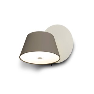 MARSET Tam Tam wandlamp 1-lamp mat wit/bruin
