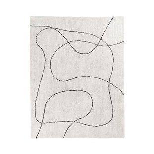 Tampa Vloerkleed- in natuurlijk katoen met print -160x230 cm