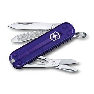 Victorinox Classic SD Transparent zakmes - Persian Indigo - 7 functies