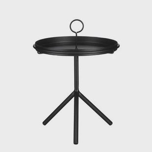 Mica Decorations Aston Bijzettafel met Afneembaar Dienblad - Zwart