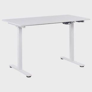 Beliani - GRIFTON - Verstelbaar bureau - Wit - 120 cm - Staal