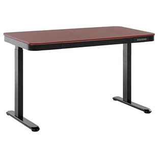 Beliani-KENLY -Verstelbaar bureau-Donkere houtkleur-120 cm-Vezelplaat