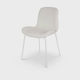 Nolon Nora-Fé Eetkamerstoel Teddy Wit - Stof - Witte Poten