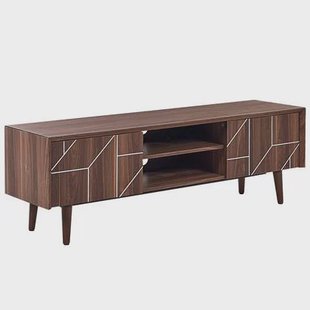 Beliani - FRANKLIN - TV-meubel - Donkere houtkleur - Vezelplaat