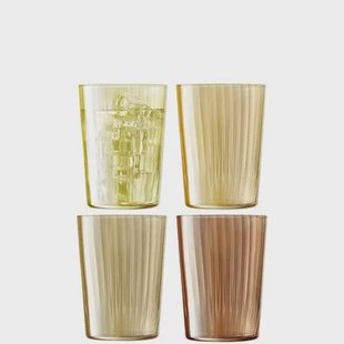 L.S.A. - Gems Tumbler Glas 560 ml Set van 4 Stuks Assorti