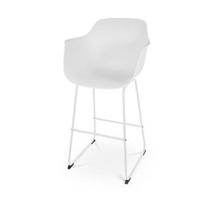 Nolon Nino-Puk Barkruk Wit - Armleunining - Wit Onderstel - 75 cm Nolon Nino-Puk Barkruk Wit - Armleunining - Wit Onderstel - 75 cm