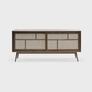 Olivine Boas Sideboard Gerookt Eiken - Hout - Rattan - B 180 cm