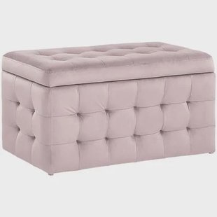 Beliani - MICHIGAN - Ottomaan - Pastelroze - Fluweel