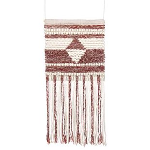 Beliani - SAIF - Wanddecoratie - Donkerrood - Wol