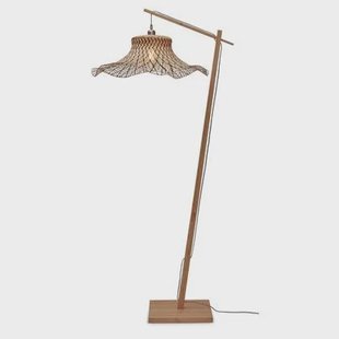 GOOD&MOJO Vloerlamp Ibiza - Bamboe|Zwart - 83x65x176cm