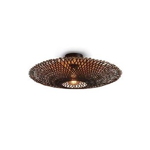 GOOD&MOJO Kalimantan Plafondlamp - Ø60cm - Zwart / Bamboe