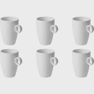 Maastricht Porselein Beker Bart 23 cl Offwhite Porselein 6 stuk(s)