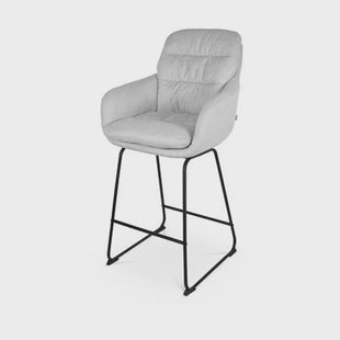 Nolon Nino-Mia Barkruk Grijs - met Armleuning - Zwart - 65 cm