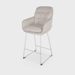 Nolon Nino-Mia Barkruk Beige - met Armleuning - Wit - 65 cm