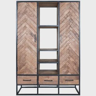Home67 - Kast Raya Visgraat - Bruin Mangohout - 180 x 120 cm