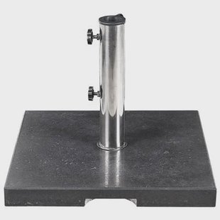 Beliani - CEGGIA - Parasolvoet - Vierkant - Zwart - Graniet