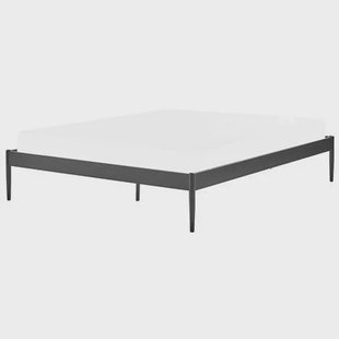 Beliani - VAURS - Tweepersoonsbed - Zwart - 160 x 200 cm - Staal