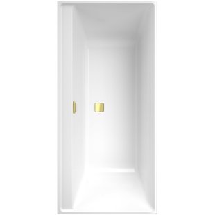 Villeroy & Boch Collaro bad rechthoek 160x75cm - met badwaste gold white uba160cor2jv-01
