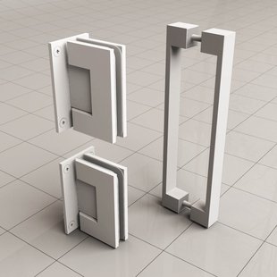 Scharnierset En Greep tbv Profielloze Nisdeur Wiesbaden Less Mat Wit