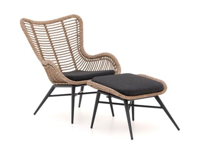 Intenso Rovello lounge tuinstoel met voetenbank - Laagste prijsgarantie!