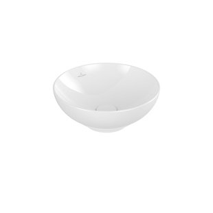 Villeroy & Boch Loop & friends opzetwastafel - 38cm - rond met overloop wit 4a450001