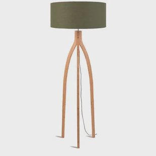 GOOD&MOJO Vloerlamp Annapurna - Groen|Bamboe - Ø60cm