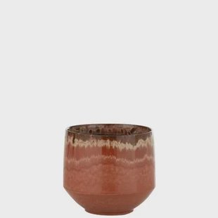 J-Line bloempot Aline - keramiek - rood - medium - Ø 24.5 cm