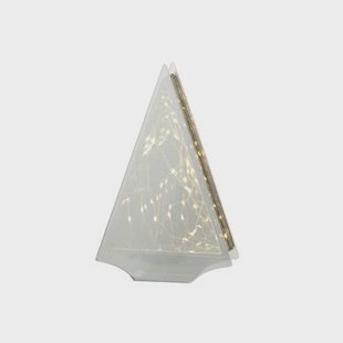 J-Line Kerstdecoratie - glas - goud LED lichtjes