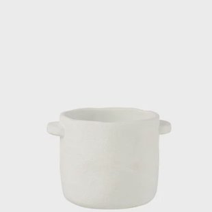 J-Line bloempot Gustave - cement - wit - large - Ø 20 cm J-Line bloempot Gustave - cement - wit - large - Ø 20 cm