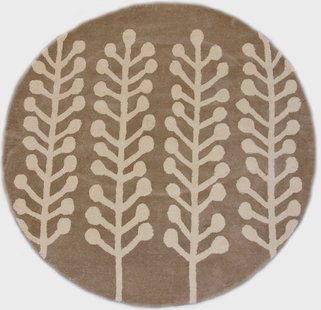 Vloerkleed Herbs  Nieuw-Zeelandse wol rond handgemaakt | Bakero