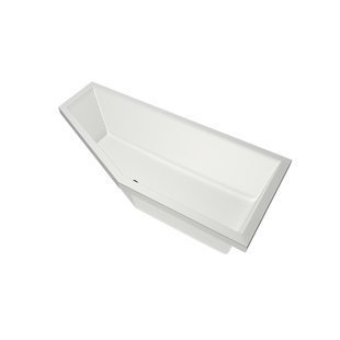 Xenz Society Hoekbad - 170x75x48 - afvoer Midden - Rechts - Compact - acryl - wit mat 6926-03
