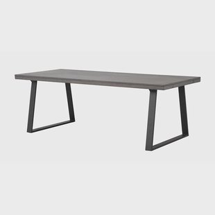 Brooklyn verlengbare eettafel donker eiken - zwart metalen onderstel - 220 x 95 cm