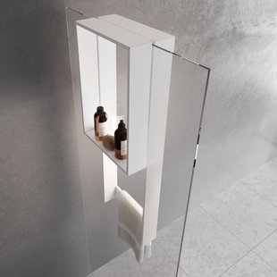 Planchet Novellini Kuadra voor Douchewand 90x35x18 cm Wit