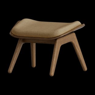 The Reader Ottoman houten voetenbank donker eiken - Sugar brown