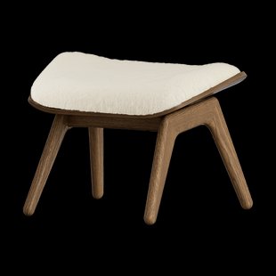 The Reader Ottoman houten voetenbank donker eiken - Teddy white