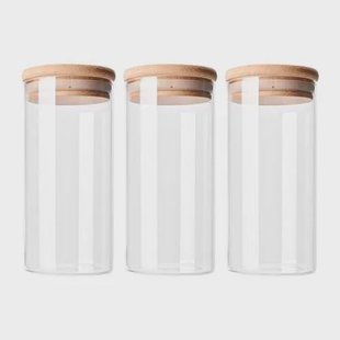 Krumble Voorraadpotten glas - 1000 ml per pot - Set van 3