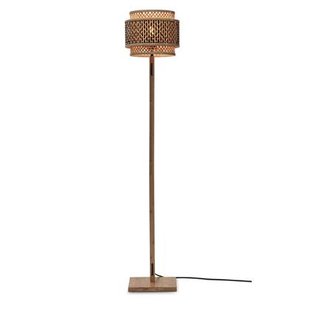GOOD&MOJO Vloerlamp Bhutan - Bamboe|Zwart - Ø25x130cm