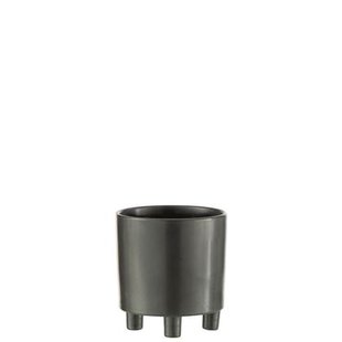 J-Line bloempot Smoke - keramiek - grijs|zwart - medium - Ø