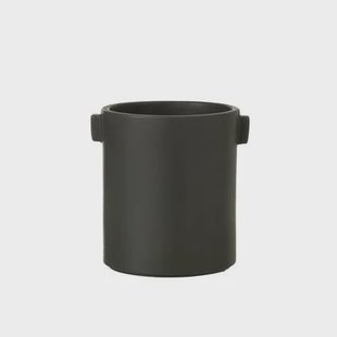 J-Line bloempot Handvat Steengoed - keramiek - zwart - Ø 14 cm J-Line bloempot Handvat Steengoed - keramiek - zwart - Ø 14 cm