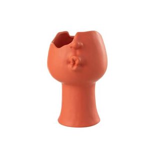 J-Line bloempot Enya - porselein - terracotta - Ø 17 cm J-Line bloempot Enya - porselein - terracotta - Ø 17 cm