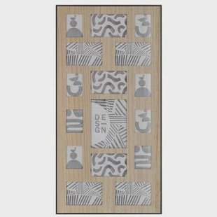 J-Line wanddecoratie Fotolijst - hout - naturel|zwart